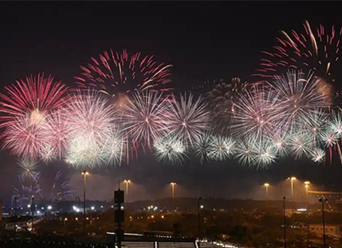 博爱县焰火晚会